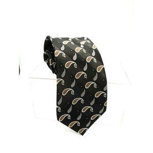 Paul Dione Black Tear 100% Silk Tall Mens 64" x 4" Tie